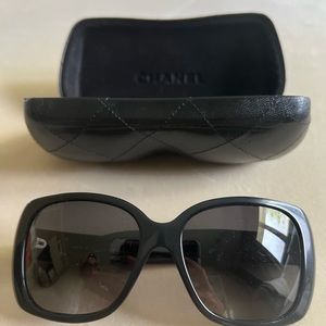 Chanel Black Square Oversized Sunglasses